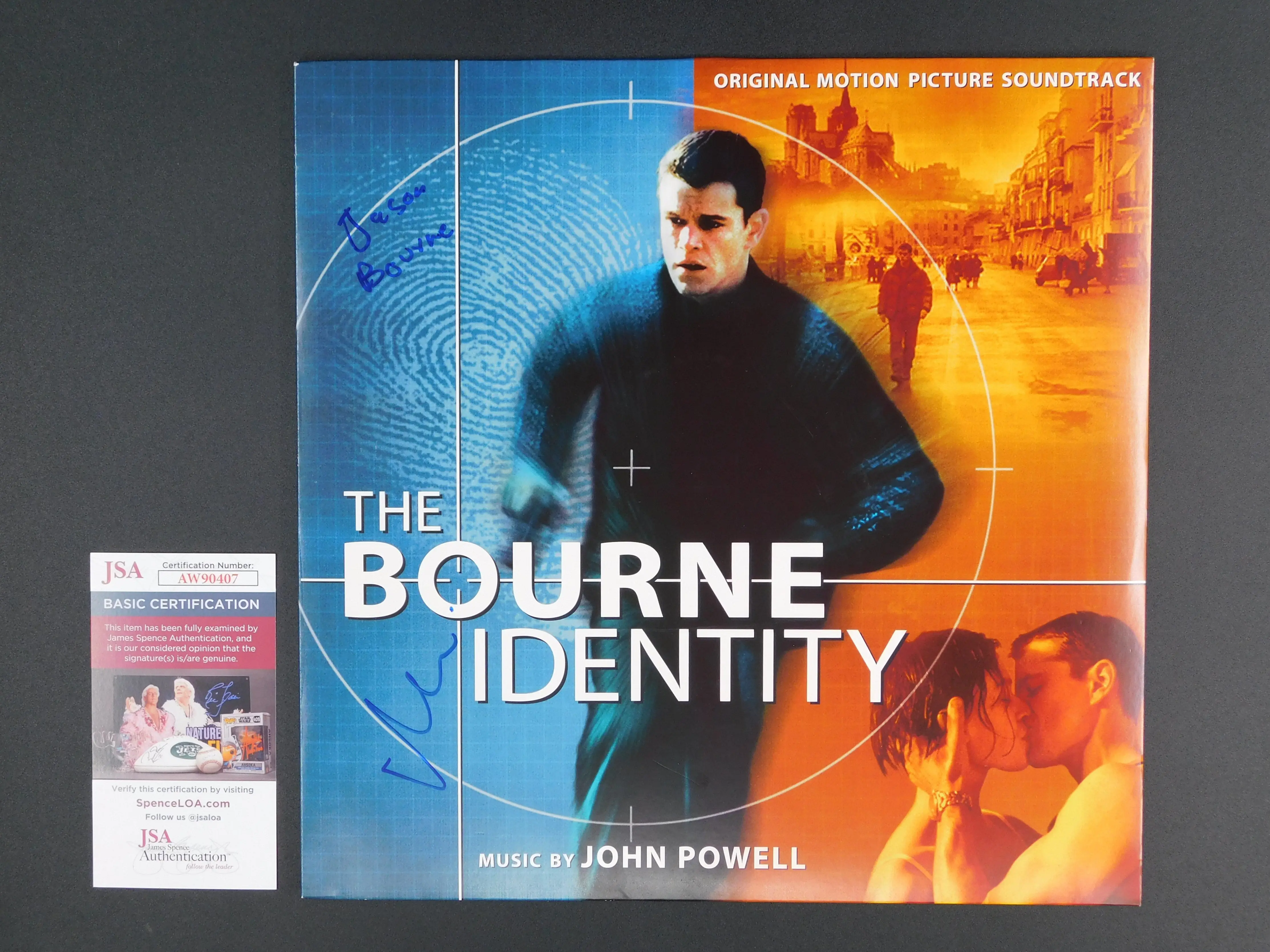 Matt Damon Signed Autographed The Bourne Identity Soundtrack Album ...