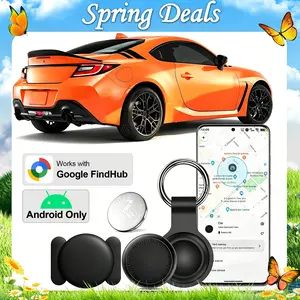 [Spring Deals] Magnetic Tracker for Cars,Wallets,Keys,luggages & Pets,(Android Only) Minimalist Design Item Finder,Trackers Device with IP67 Weatherproof Magnetic Case,Anti-lost Device,Works with Google Find Hub For Android,Replaceable Battery Protection