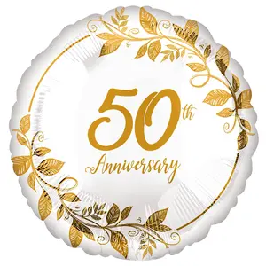 Elegant 50th Anniversary Foil Balloon