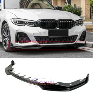 FOR 2019-2021 BMW G20 330i M340i MP STYLE GLOSS BLACK FRONT BUMPER LIP SPLITTER