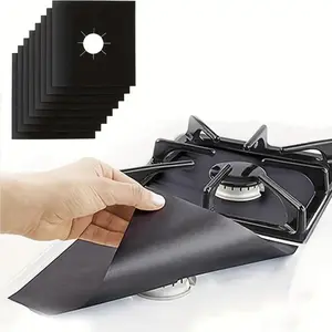 Stop Greasy Mess On Your Stove! Teflon Gas Stove Protector Mats, Oilproof Stainproof & Washable Burner Liners, Effectively Guard Cooktop Surface, Practical Household Kitchen Gadget