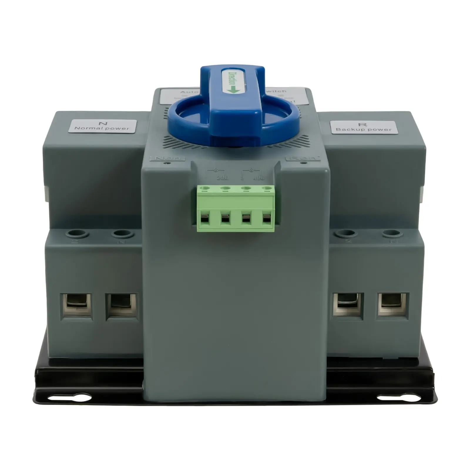 63A 2P Dual Power Automatic Transfer Switching Device, Wall-Mount, Auto/Manual Mode, 2s Fast Switching, Pure Copper Motor, Home Use Power Continuity Backup, Father-Son Gift