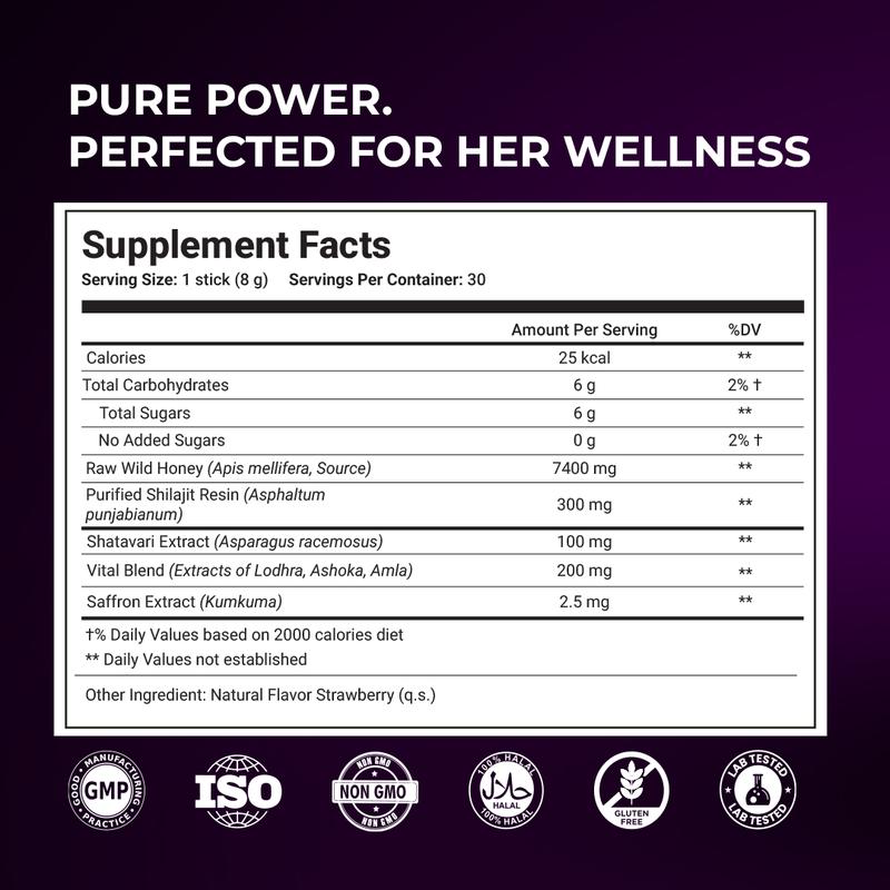 Himalayan Shilajit Honey Sticks Pro (Berry Bloom) - Pack of 10