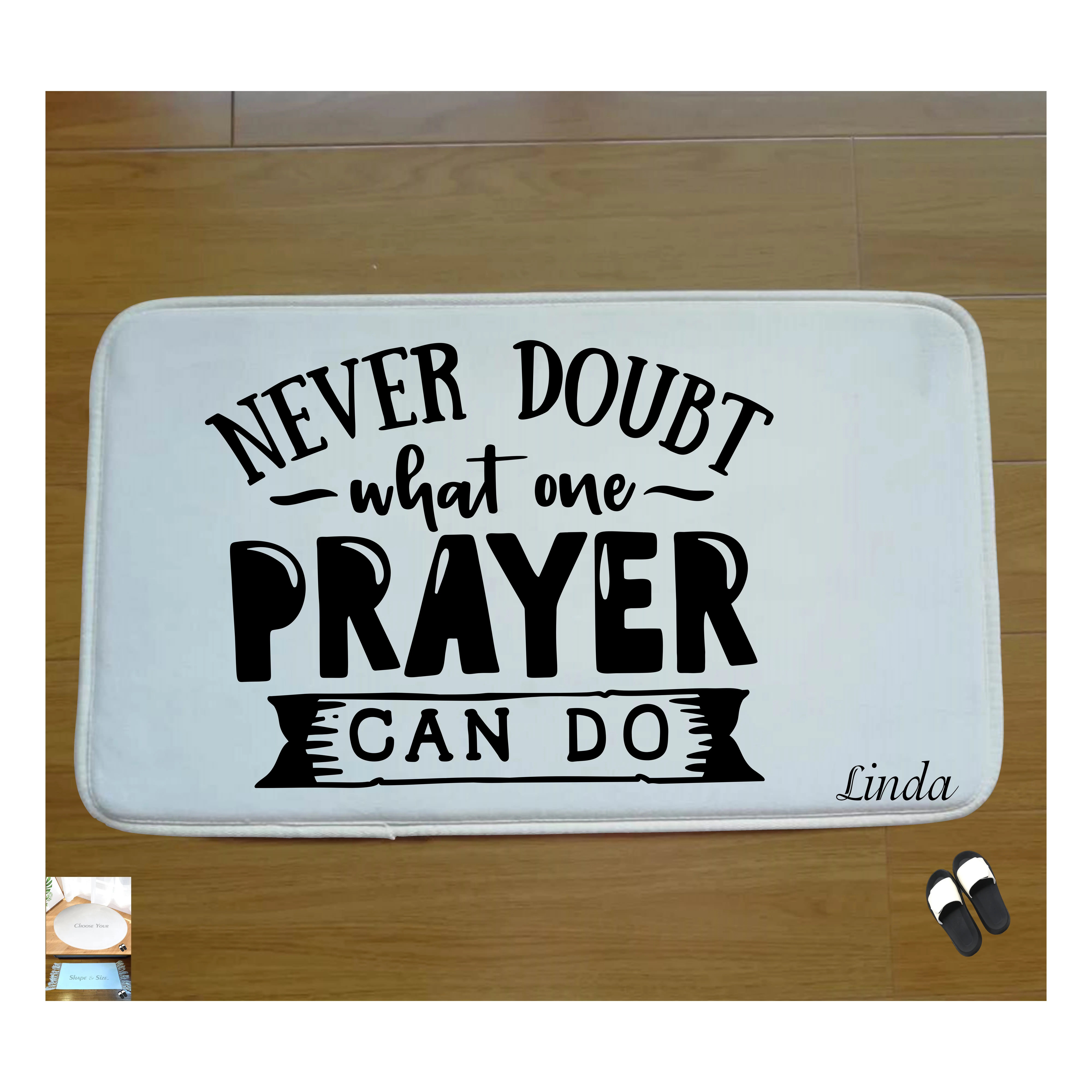 Customized Prayer Mat with Bible Verse & Your Name, Anti-Skid Base, Bedside Comfort Gift for Daily Devotion, Ideal for Family and Friends