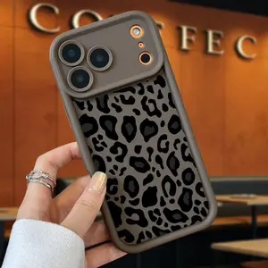 Classic Leopard Print Case Compatible with iPhone 17 Air 16 E 15 14 Plus 13 12 11 Pro Max  TPU Silicone Camera Protective Rugged Cellphone Cover for Protection Shockproof