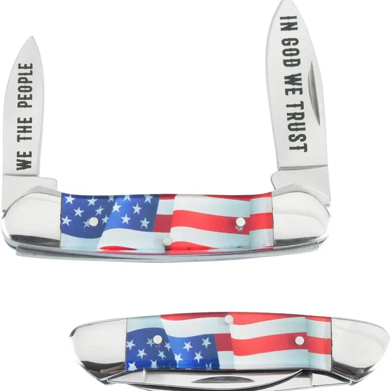 Old Ram Classic Foldable Stainless Steel Straight Blade Pocket Knife - Split Joint, 3.5" Closed, Acrylic Handle, All Ages Portable Survival Gear, Outdoor Survival Gear, Camping Canoeing Hiking Carving Accessory