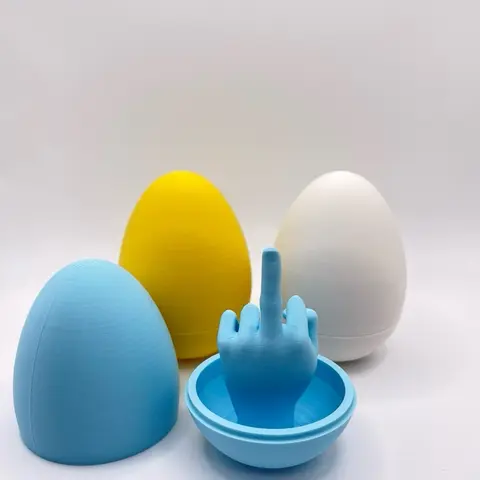 Surprise Middle Finger Egg – Funny 3D Printed Gag Gift Spheres with Unique Designs