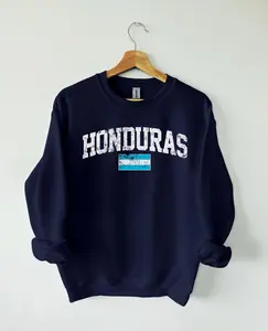 Honduras Sweatshirt, Honduras Flag Shirt, Central America Souvenir, Comfortable Honduras Sweatshirt, Soft Gift