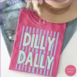 Comfort Colors Spring Stripes T-Shirt, Preppy Women’s Tee, Cute Summer Graphic Shirt, Trendy Casual Top for Her, Gift Idea – Seltzer Chapman Shop