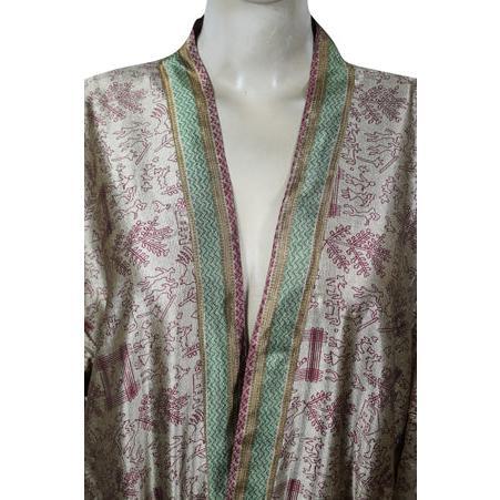 Purple Paisley Print Resort Wear, Flowy Jacket, Duster Jacket, Comfortable Flowy Robe L-2X