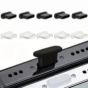 10pcs Silicone Dust Plugs for Type C Charging Port, Protector Stopper Cap Cover for iPhone & Samsung Tablets, Universal Dust Removal Tool