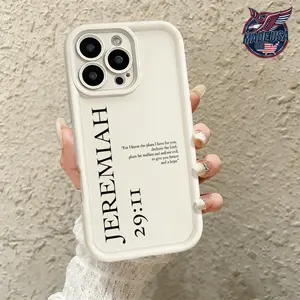 Christian Bible Verse Jeremiah 29 11 Inspirational Slim Phone Case for iPhone 17 16 15 14 Pro Max 13 12 11 XR XS Plus Air Shockproof Anti Drop TPU Anti Scratch promax design cover
