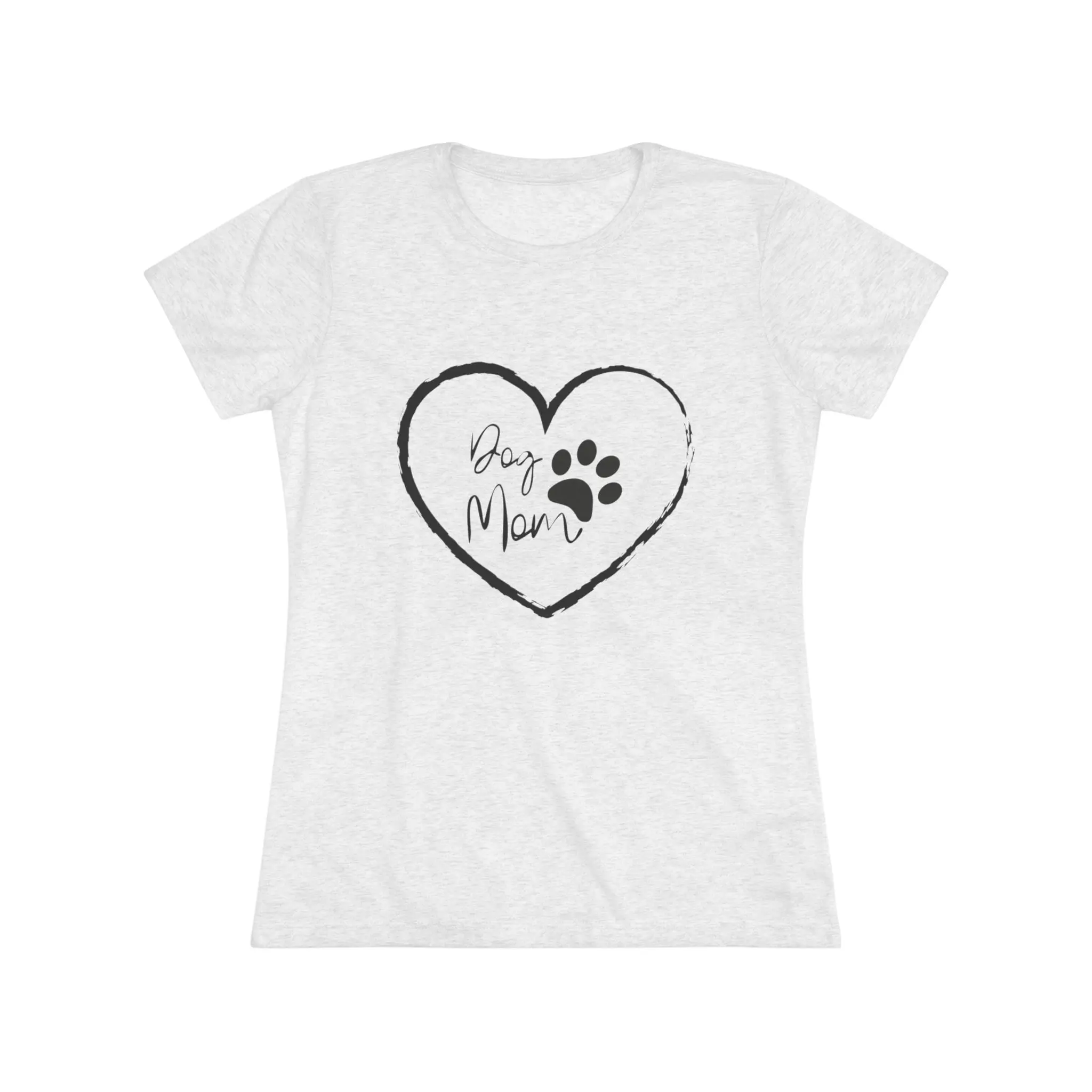 Women's Fitted Round Neck Short-Sleeve Cotton T-Shirt - Lightweight, Cold-Wash Casual Streetwear Top for Dog Moms with German Shepherd Graphic, Shortsleeve Tshirt