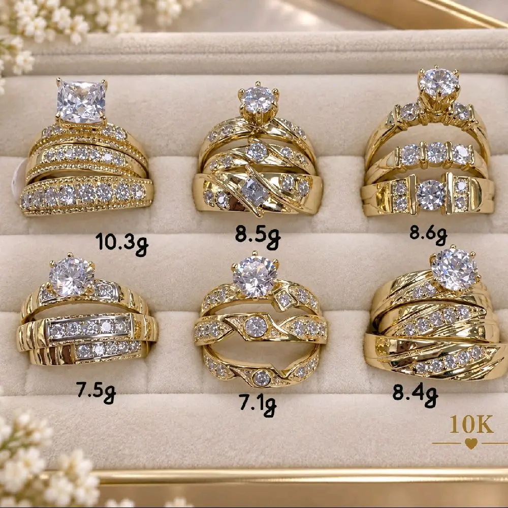 anillos de compromiso 10k solid gold