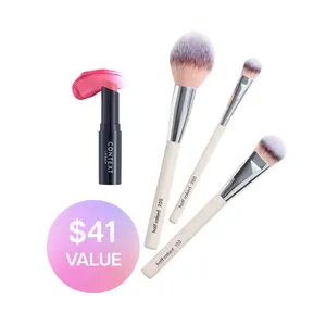 IPSY TikTok Exclusive Bundle Soft Swipe Duo (Half Caked 3-Piece Brush Set + Context Skin Lip Balm)