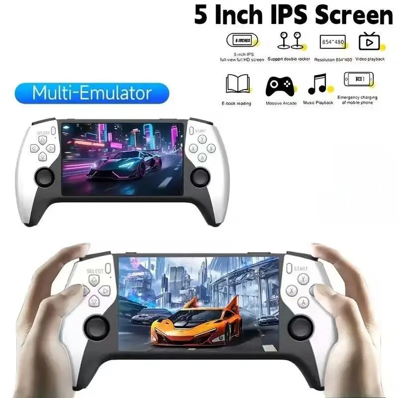 Sf3500 Retro Handheld Game Console, HD 5.5-Inch IPS Screen, TV Connection, 14+ Emulators, 5-Hour Battery Life, Portable Gaming Device