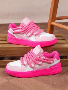 Men's Fashionable Patchwork Lace Up Low Top Sneakers, Casual Comfortable Breathable Sports Running Shoes, Male All-match Round Toe Shoes for Daily Wear, Closed