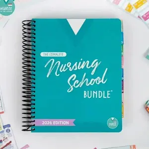 Nursing School Complete Study Bundle 2026 | Spiral Bound 350+ Pages NCLEX Prep, Med Surg, Pharm, Pediatrics, Fundamentals Guide