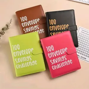 100 Envelope Savings Challenge Binder Budget Book with Cash Envelopes for Office Home School Easy Fun Way to Save $5,050 Premium PVC Material Waterproof Tear Resistant
