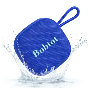 Bobtot MiniPulse Portable Bluetooth Speaker Compact Wireless with Loud Stereo Sound Deep Bass 16H Playtime IPX7 Waterproof Built-in Mic