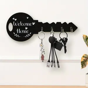 Key Holder Wall Mounted, 1 Count Key Storage Rack, Entryway Decor Mail and Key Organizer for Wall, Key Rack for Wall, Home Decoration, Shelves, Wall Mount Design