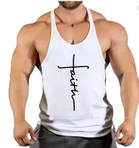 [Sale Up To 65%] 2024 new mens cotton tank tops shirt gym fitness vest sleeveless male casual bodybuilding sports man Workout clothes clothing (1)