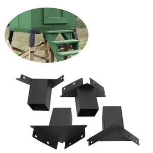 RSO 4x4 Sturdy Deer Stand Brackets, 4Pcs Compound Angle Heavy-Duty Platform Brackets for Deer Hunting, Outdoor Observation Decks, Tree Houses, Sturdy Bracket