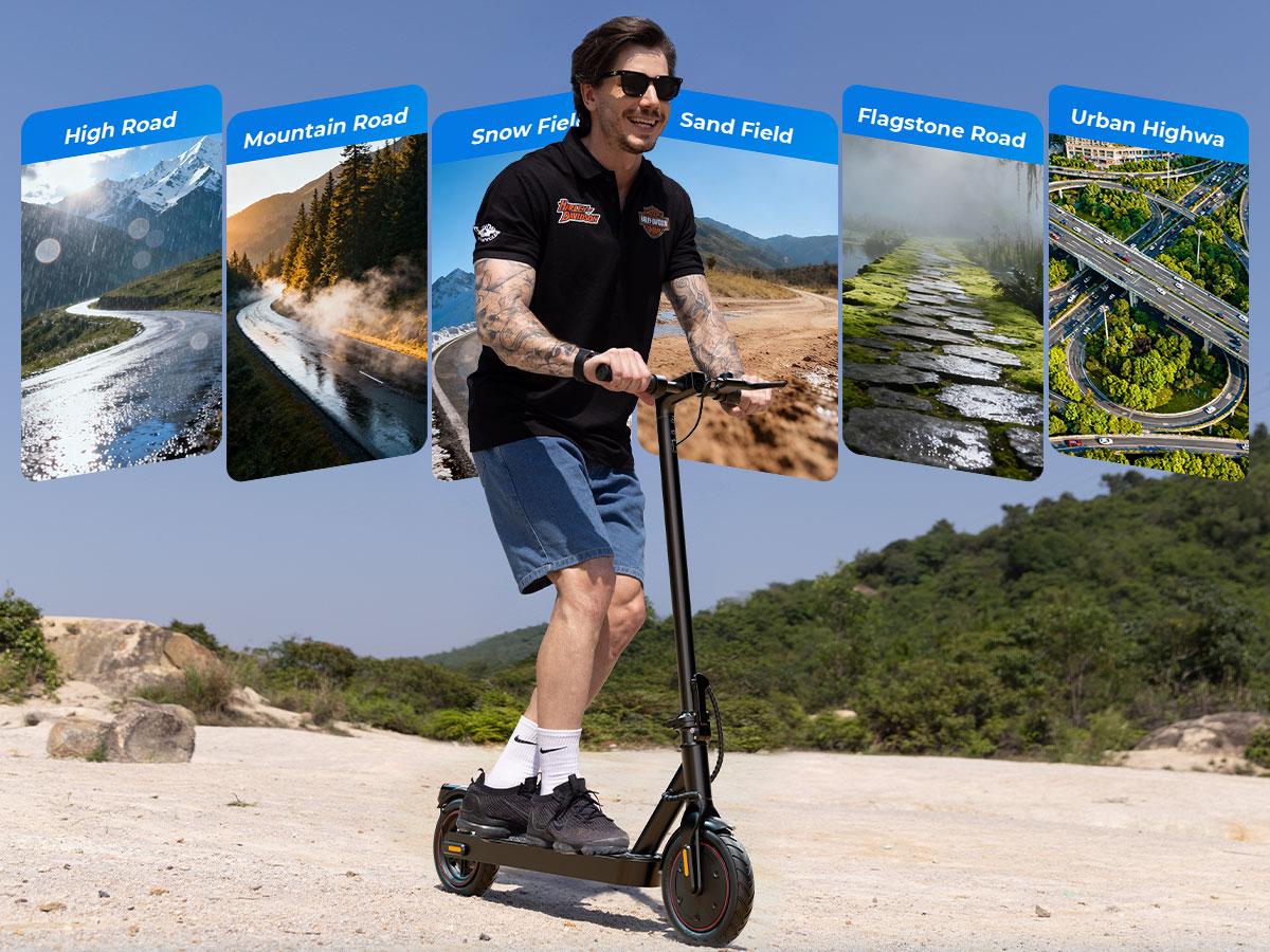 Foldable Lightweight Electric Scooter for Adults – 500W Peak Motor, 21/23 Miles Range, 18/21 MPH, 8.5" Tire & Drum Brake, App Control for Daily Commuting