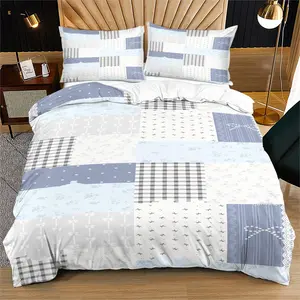 A soft and durable bedding set with patchwork floral pattern, including 1 quilt cover and 1 or 2 pillowcases, but excluding the quilt and pillow core. Ideal for children or adults as a gift, and perfect for modern and stylish bedroom decoration