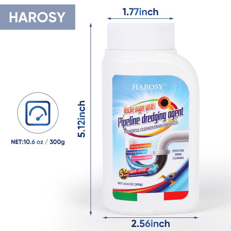 Pipeline Dredging Agent, Drain Clog Remover, Kitchen Unblocker, Pipe Unclogger, Sink And Drain Cleaner Powder, Powerful Solution for Kitchen, Bathroom, Toilet & Sink