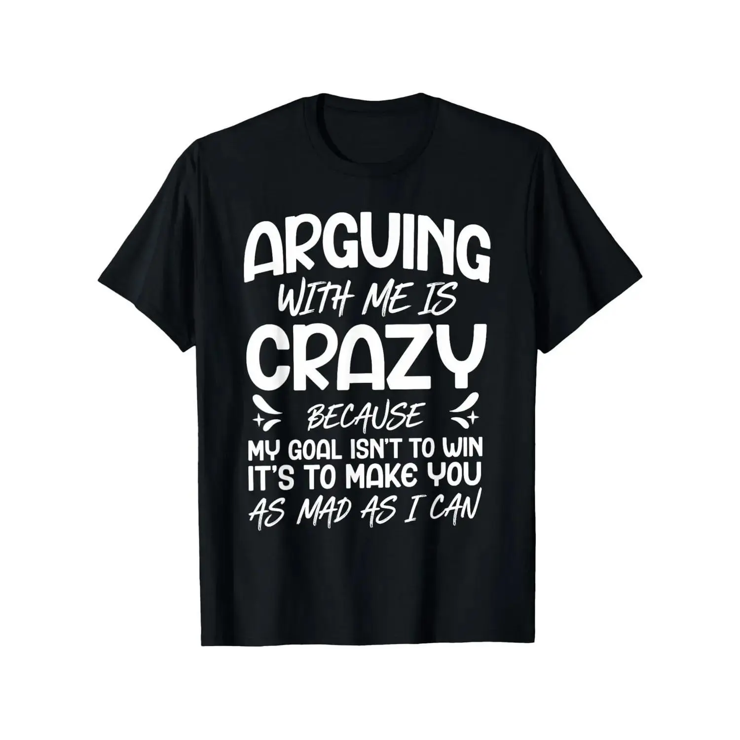 Funny "Arguing with Me Pointless I Knew I Was Wrong" Saying T-Shirt - Lightweight Short Sleeve Tee with Humorous Print, Round Neck Casual Top for &, Gym,, Casual Attire - Machine Washable Funny Statement Shirt Crewneck Menswear