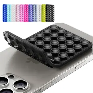 Double-Sided Silicone Suction Cups For Mobile Phone,Non Slip Suction Cup, Hands-Free Phone Accessories Holder for Selfies and Videos, Silicone Adhesive Stand Sticky for Cell Phone,Multi-Color