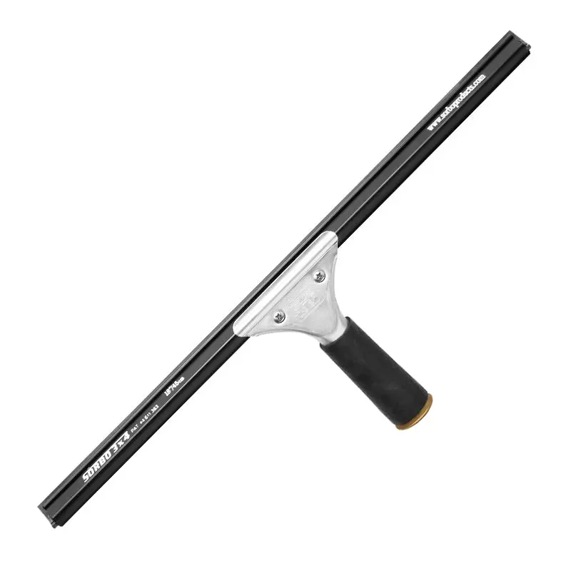 Sorbo Black Mamba Squeegee Complete Aluminum Handle with Rubber Grip for Extension Pole Work & Straight Strokes with 90-Degree Ends