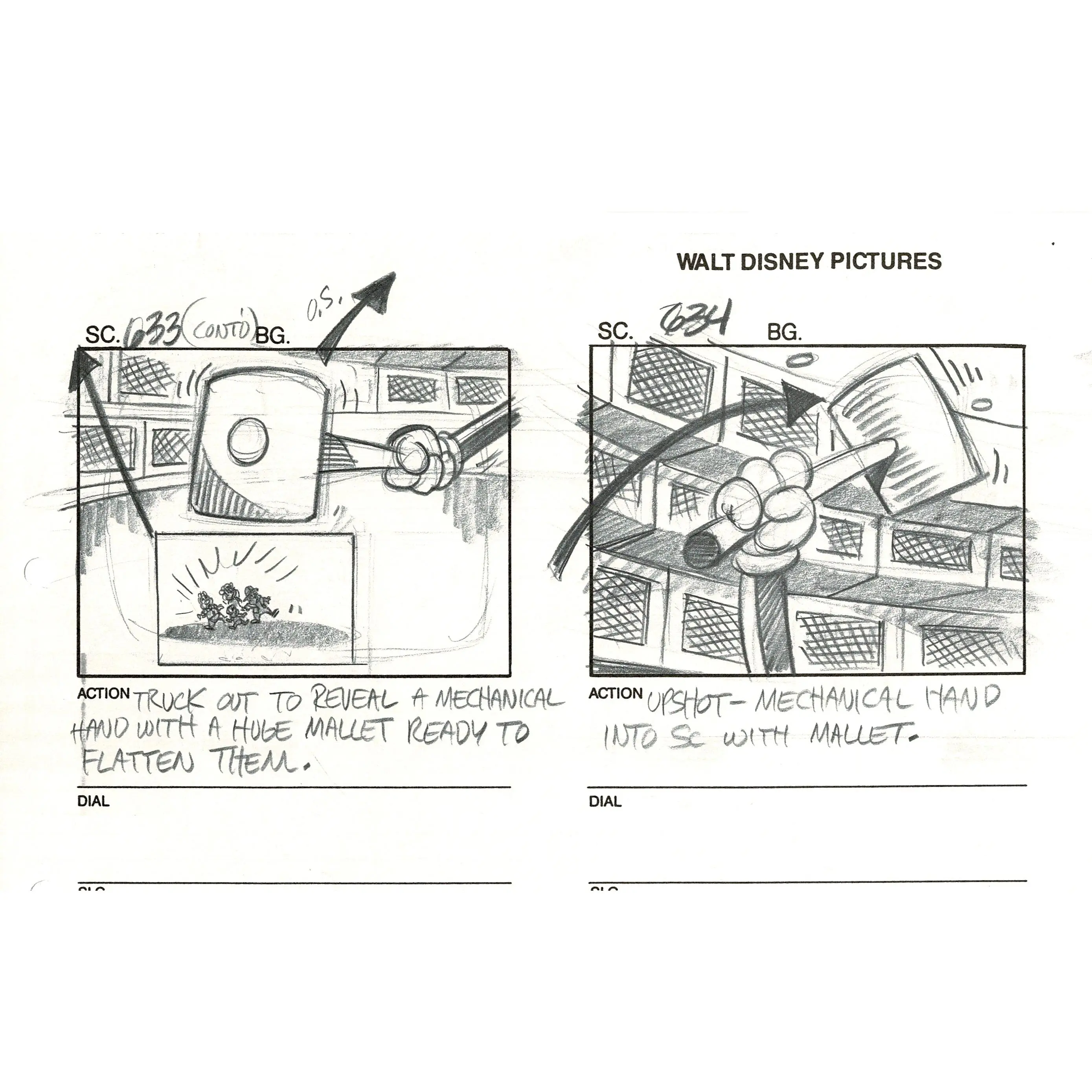 Chip n Dale Rescue Rangers Original Production Animation Storyboard Walt Disney FIRST EPISODE 1988 A196
