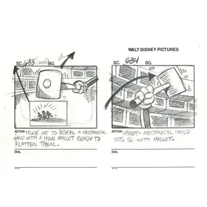 Chip n Dale Rescue Rangers Original Production Animation Storyboard Walt Disney FIRST EPISODE 1988 A196
