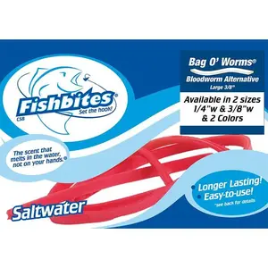 Fishbites Bag O' Worms Longer Lasting Bloodworm Alternative