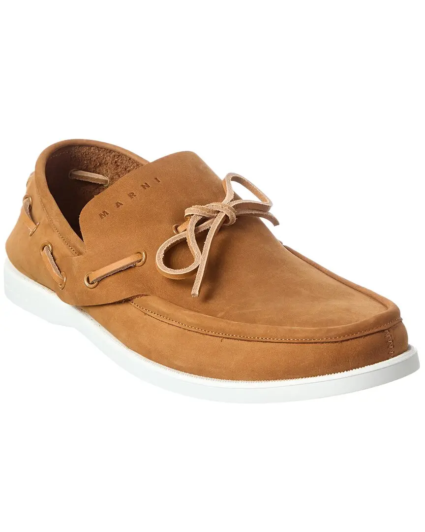Marni Nubuck Leather Boat Loafer