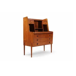 1960s ATOMIC DANISH SECRETARY DESK IN TEAK