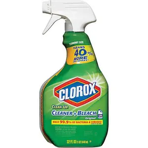 CLOROX CLO31221 32 oz Clean-Up Cleaner Plus Bleach Spray - Original Scent, Multi-Color, Household Container for Kitchen, Bath Cleaning