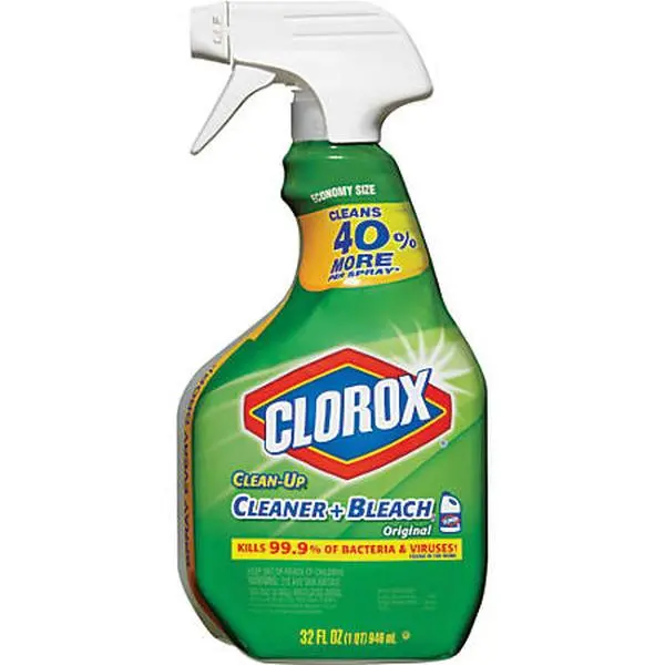 CLOROX CLO31221 32 oz Clean-Up Cleaner Plus Bleach Spray - Original Scent, Multi-Color Household Container, Powerful Cleaning Solution for Kitchen, Bath, Essential Cleaning Products