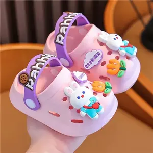 Children's summer sandals for boys and girls, beach shoes with cartoon animal design