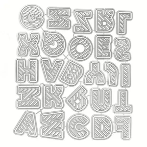 Metal Cutting Dies for DIY Scrapbooking & Paper Crafts, 26 Letter Alphabet Die Set, DIY Craft Kit, Crafting Kit, Perfect for Creative Projects & Handmade Gifts