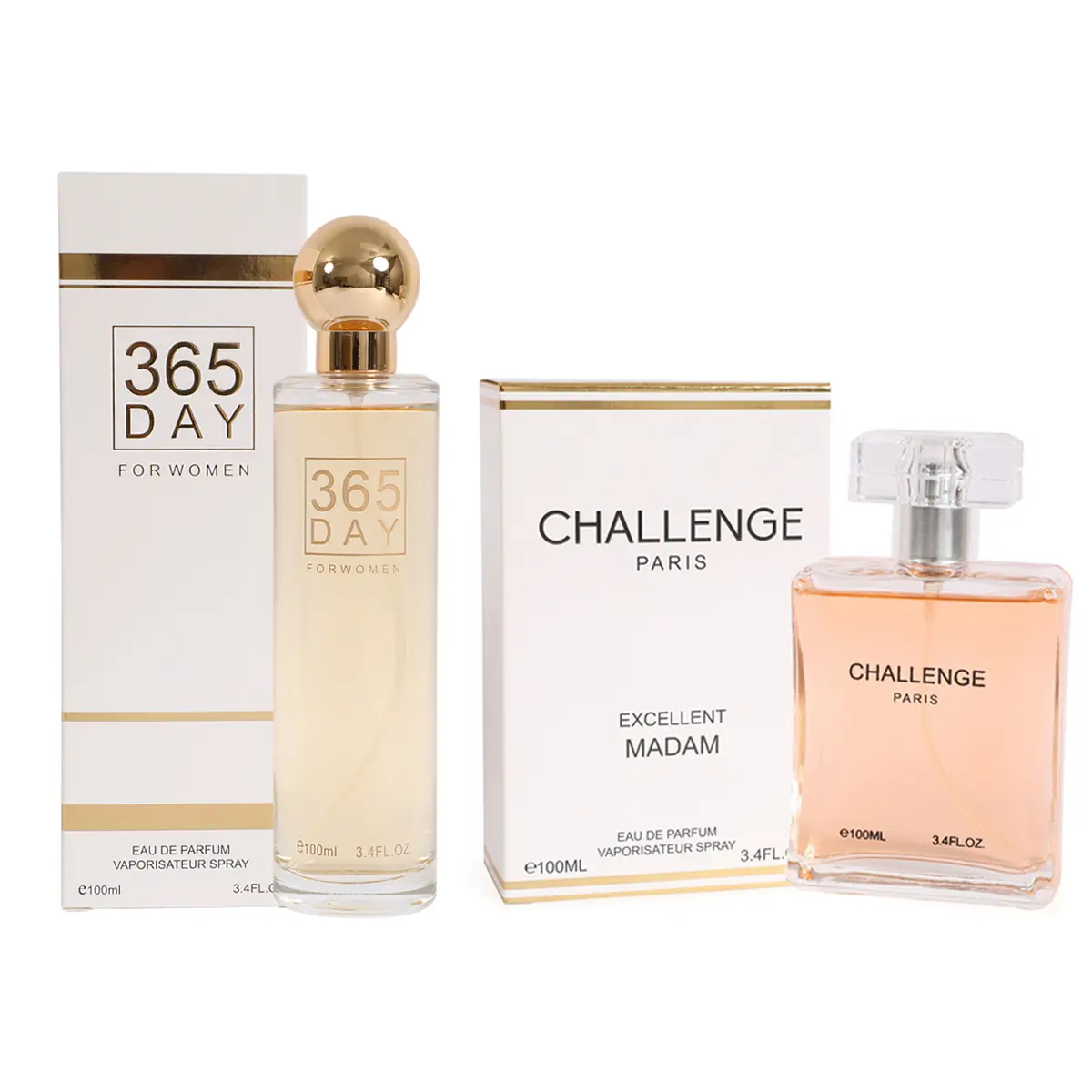 Women's Perfume Bundle -  365 Day & Challenge -  Spray Perfume Eau de Parfum for Women 100ml/3.4fl.oz. Each