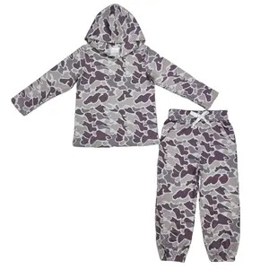 Boy Winter Hoodies Outfit Camo Hunting Clothes Boy Clothing Set