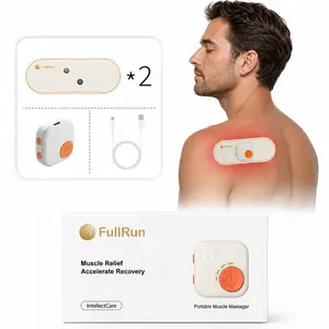 Pocket-Sized EMS Massager Patch - Cordless USB Rechargeable Electric Muscle Massager Pad with Adjustable Modes, Wearable for Shoulder, for On-The-Go Tension Relief & Full Body Care