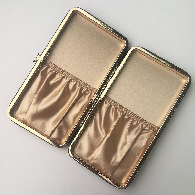 Travel Kit 6 Makeup Brushes in Faux-Leather Clutch for Safe and Clean Storage and Portability