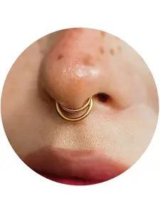 16G Septum Ring Hinged Septum Clicker Nose Ring Septum Piercing Septum Jewelry