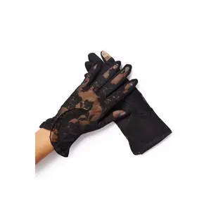 Lacey Floral Overlay Lace Gloves