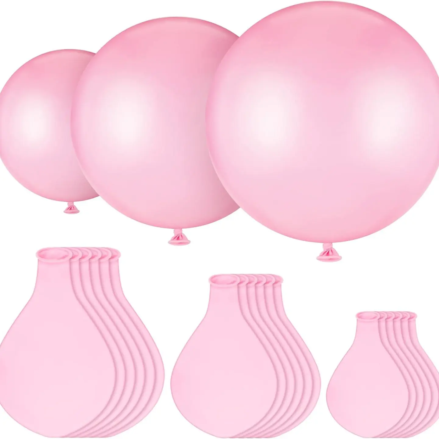 18 Pack Large Latex Giant Round Balloons, 12/18/36 Inches, Perfect for Wedding Birthday Party Baby Shower Decorations, Balloon Garland, Half Balloon Arch, Balloon Arches Decorations (Marca Pink )