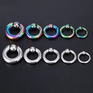 Bold Clip Ball Captive Ring Ear Expansion Can Be Used As Nasal Septum Ring Private Ring Body Jewelry Human Puncture Jewelry